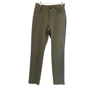 ASHER Golf Core Pants Men's Stretch Sage Green Flat Front Performance Size 30x30